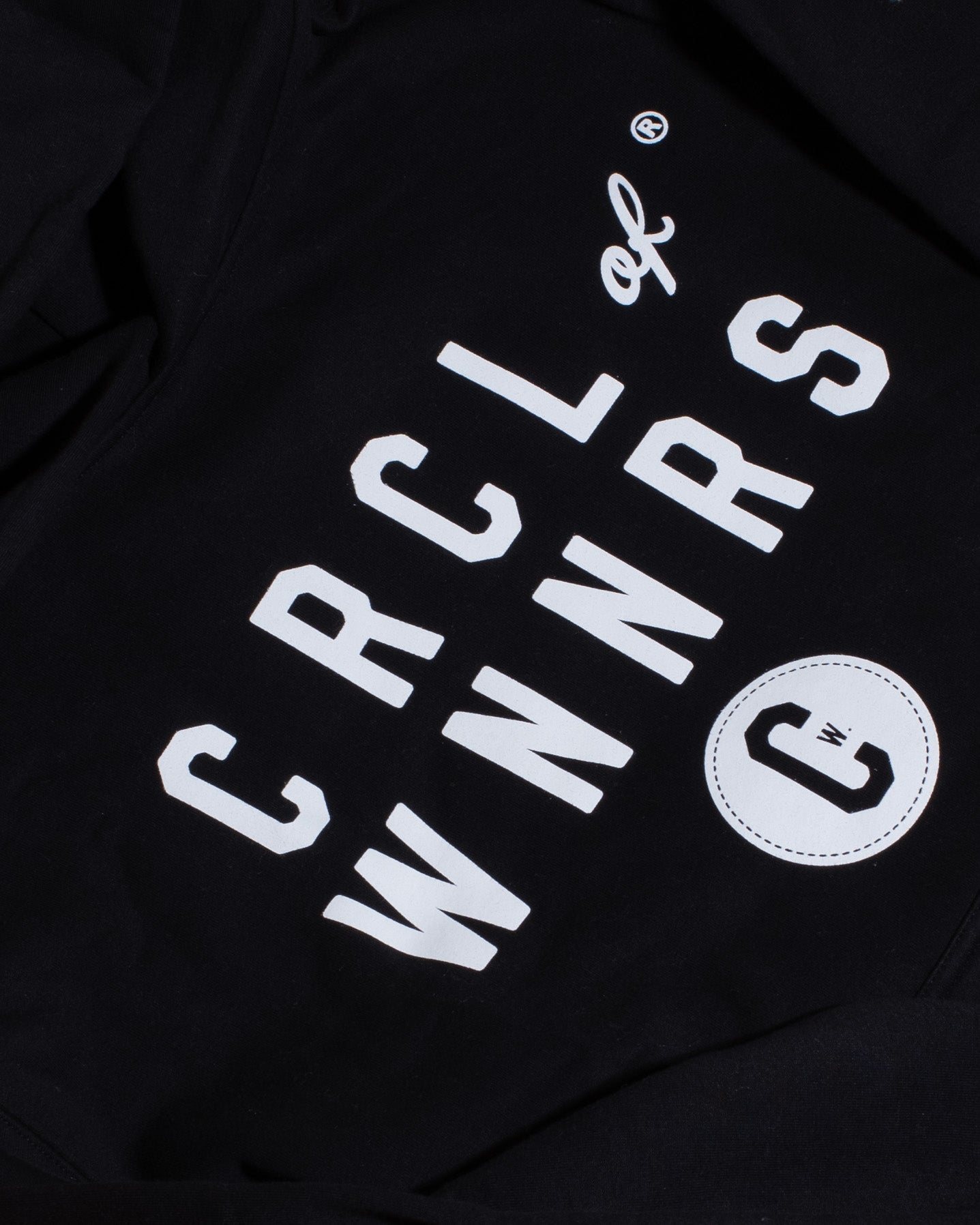 CRCL OF WNNRS Stacked Logo Hoodie (BLACK)