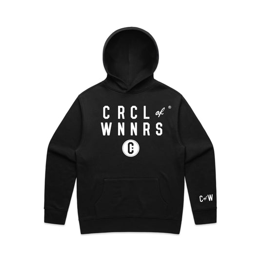 CRCL OF WNNRS Stacked Logo Hoodie (BLACK)