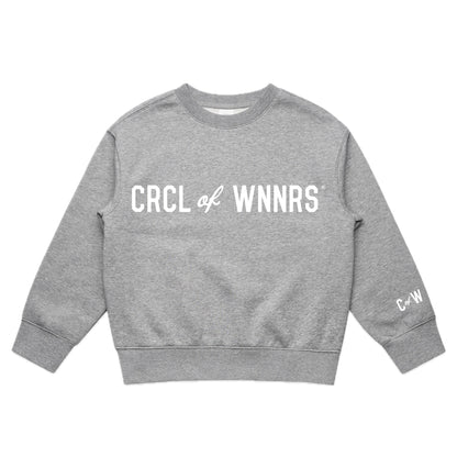 KIDS - CRCL OF WNNRS Wordmark Hoodie (HEATHER GREY)