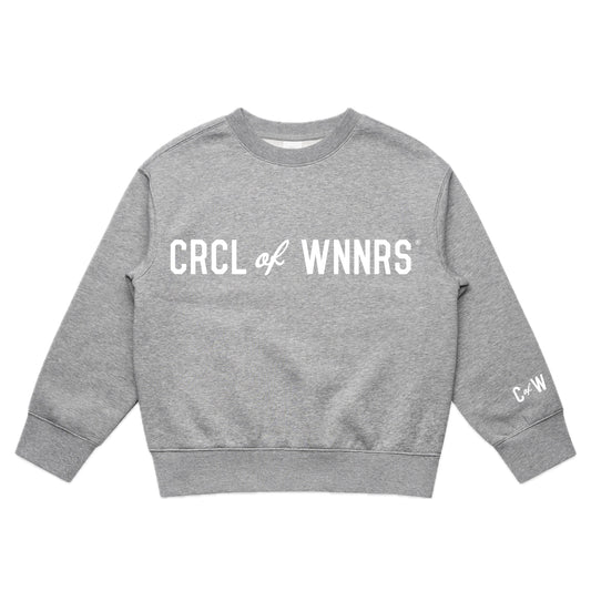 KIDS - CRCL OF WNNRS Wordmark Hoodie (HEATHER GREY)